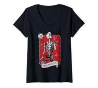 Femme Carte de Tarot de Grande prêtresse Occulte Urbaine féministe Astrologie T-Shirt avec Col en V