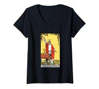 Femme Carte de Tarot Magicien Rider Waite T-Shirt avec Col en V
