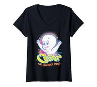 Femme Casper Spring Time Ghost T-Shirt avec Col en V
