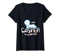 Femme Casper Springtime Friendly Ghost Glow T-Shirt avec Col en V