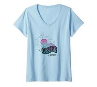Femme Casper The Friendly Ghost Cosmic Nap T-Shirt avec Col en V