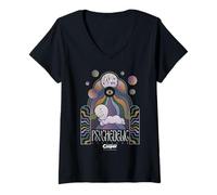 Femme Casper The Friendly Ghost Psychedelic Portal T-Shirt avec Col en V