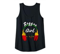 Femme Casque Reggae Girl Rastafari Roots Reggae Musique Débardeur