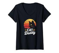 Femme Cat Daddy T-Shirt avec Col en V
