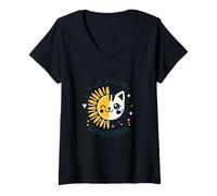 Femme Cat, tu ES Mon Rayon de Soleil T-Shirt avec Col en V