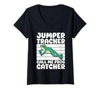Femme Catcher De Grenouille Jumper Tracker Call Me Catcher T-Shirt avec Col en V