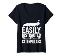 Femme Caterpillar Funny Caterpillar T-Shirt avec Col en V
