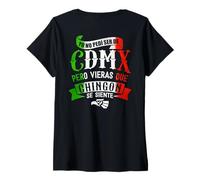 Femme CDMX Ciudad de México Souvenir Mexican Travel Vacation T-Shirt avec Col en V