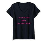 Femme Ce ne sont Pas des mathématiques pour Filles, ce sont des mathématiques pour Dieu T-Shirt avec Col en V