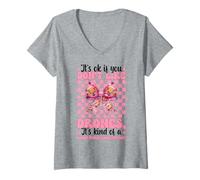 Femme Ce n'est pas grave si vous n'aimez pas les drones Drone Pilot Quadcopter Girl T-Shirt avec Col en V