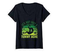 Femme Ce n'est Pas Juste Un Mal De Ventre - Sensibilisation À La T-Shirt avec Col en V