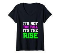 Femme Ce n'est Pas la Chute, C'est la Hausse T-Shirt avec Col en V