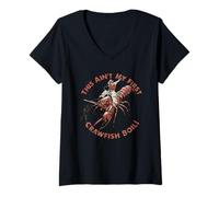Femme Ce n'est pas ma première ébullition d'écrevisses ! T-Shirt avec Col en V