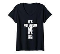 Femme Ce n'est Pas Moi, C'est à Propos de Lui - Christian T-Shirt avec Col en V