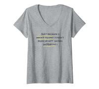 Femme Ce n'est Pas Parce Que Je n'ai Pas été Choisi Que Je ne suis Pas Choisi T-Shirt avec Col en V