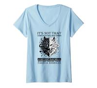 Femme Ce n'est Pas Que Je ne Joue Pas Bien avec Les Autres Loup T-Shirt avec Col en V