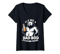 Femme Ce n'est pas un corps de père, c'est une figure paternelle Papa Bear Security T-Shirt avec Col en V