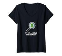 Femme Ce n'est Pas Une Erreur, C'est Un Humour d'audit T-Shirt avec Col en V