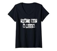 Femme Ce n'est Pas Une Lune T-Shirt avec Col en V