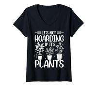Femme Ce n'est Pas Une thésaurisation si ce sont des Plantes T-Shirt avec Col en V