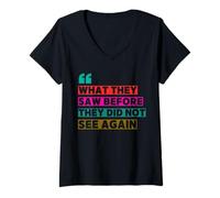 Femme Ce qu'ils Ont vu Avant de ne Plus Voir - Prières NSPPD T-Shirt avec Col en V