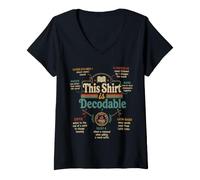 Femme Ce t-Shirt est Un Professeur de Lecture structuré décodable T-Shirt avec Col en V