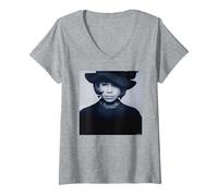 Femme CeCe Peniston Finally 90s Pop Singer par Simon Fowler T-Shirt avec Col en V
