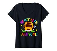 Femme Ceintures de sécurité Everyone Magic School Bus Driver Schoolbus T-Shirt avec Col en V