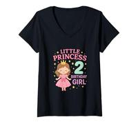 Femme Célébration de la Petite Princesse Deux T-Shirt avec Col en V