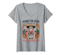 Femme Célébrez la vie - Día de los Muertos - Mexicain T-Shirt avec Col en V