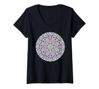Femme Celtic Mandala Beltane Blessings May Day Celebrations Païen T-Shirt avec Col en V