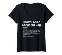 Femme Central Asian Shepherd Dog Breed Definition Asian Shepherds T-Shirt avec Col en V