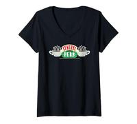 Femme Central Perk Coffee Lounge Hommage aux Fans des Amis T-Shirt avec Col en V