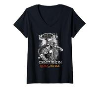 Femme Centurion romain légionnaire SPQR guerrier de l'Antiquité T-Shirt avec Col en V