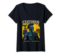 Femme Centurion Romain SPQR Guerrier Légionnaire de Rome T-Shirt avec Col en V