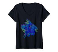 Femme Cerbère Chien à Trois Têtes Mythe Grec Monstre T-Shirt avec Col en V