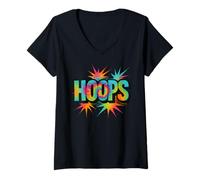 Femme Cerceaux - Basket-ball T-Shirt avec Col en V