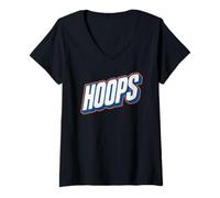 Femme Cerceaux - Basket-ball T-Shirt avec Col en V