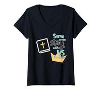 Femme Certaines Histoires restent avec Nous pour Toujours Une Inspiration chrétienne T-Shirt avec Col en V
