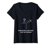 Femme Certaines personnes ont juste besoin d'une tape sur le dos T-Shirt avec Col en V
