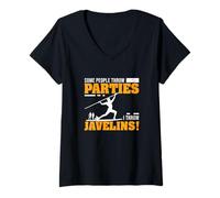 Femme Certaines personnes organisent des fêtes, je lance des javelots, un lanceur de javelots T-Shirt avec Col en V