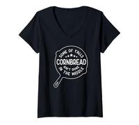 Femme Certains de Y'alls Cornbread Ain't Done in The Middle Sarcasm T-Shirt avec Col en V