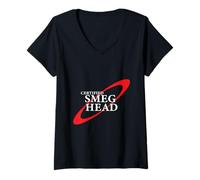 Femme Certifié Smeg Head Red Dwarf Funny T-Shirt avec Col en V