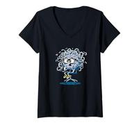Femme Cerveau Incroyable avec Chaise pour Adultes et Enfants T-Shirt avec Col en V
