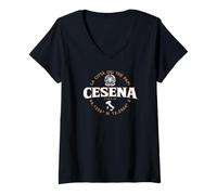 Femme Cesena Italy Coordonnées 2C T-Shirt avec Col en V