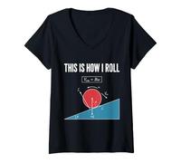 Femme C'est Ainsi Que Je Fais de la Physique, de la mécanique et de la Science T-Shirt avec Col en V