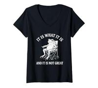 Femme C'est ce Que C'est et ce n'est Pas Une Excellente Grenouille T-Shirt avec Col en V