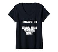 Femme C'est Ce Que Je Fais, Je Cultive Et Je Sais des Choses. T-Shirt avec Col en V