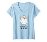 Femme C'est ce Que Les Moutons Ont Dit Un Jeu de Mots Amusant T-Shirt avec Col en V