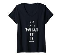 Femme C'est ce qu'il est drôle de dire pour l'acceptation sans se plaindre T-Shirt avec Col en V